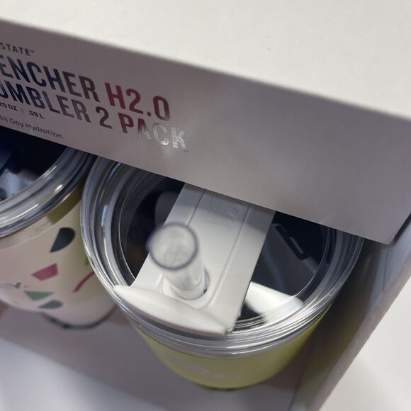 Stanley 2 Pack 20 oz Stainless Steel H2.0 Flowstate Quencher Tumbler Abstract - Picture 11 of 12